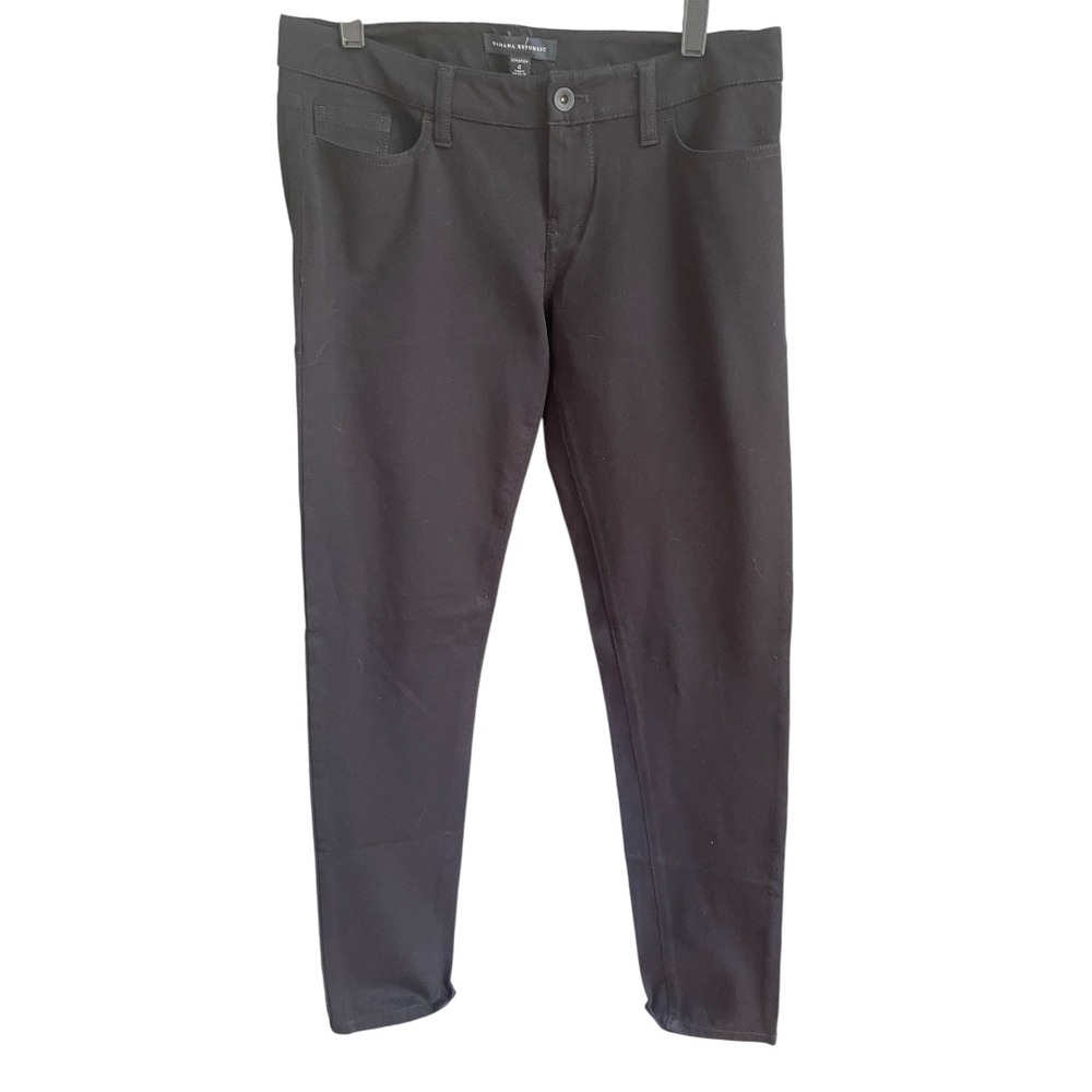 Banana Republic Black Stretch Cotton Viscose Legging Pants 4